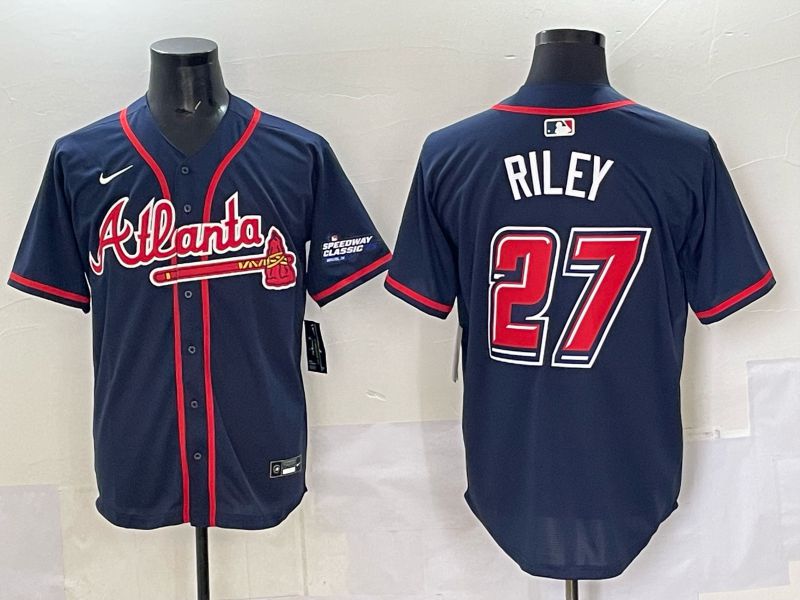 Men Atlanta Braves 27 Riley Drak Blue Nike 2025 MLB Jersey style 02